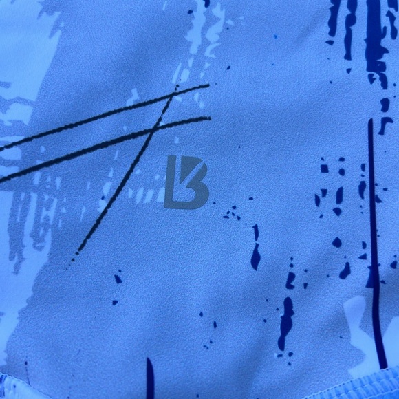 BuffBunny Women's Blue/Grey Splatter Design Capri Workout Leggings Size XL - Picture 6 of 6